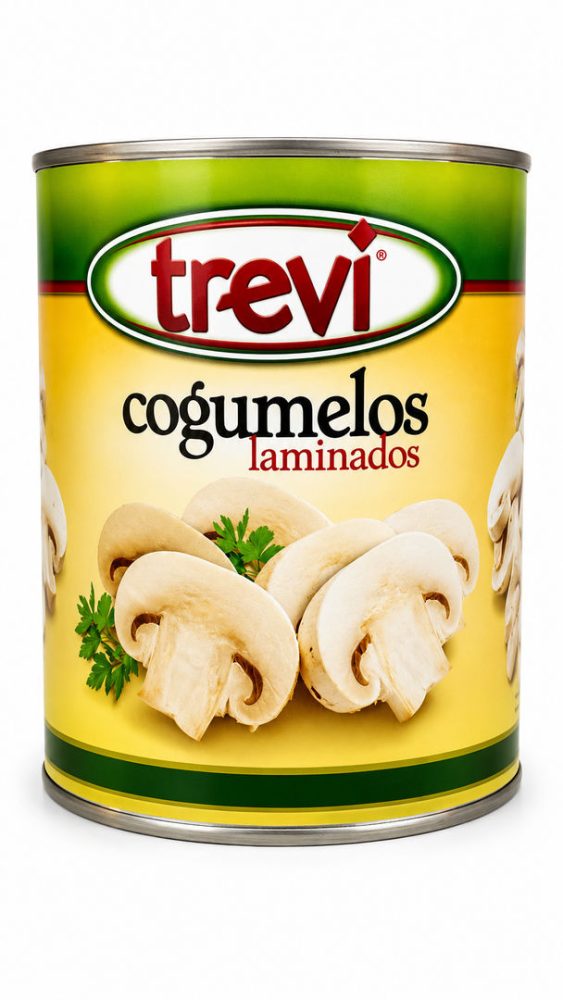 COGUMELOS LAMINADOS LATA 2.5kg p.l/1.2kg p.l.e.