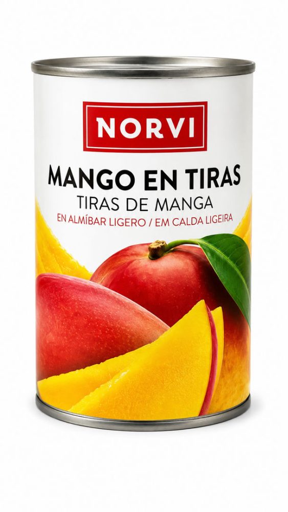 MANGA EM TIRAS COM CALDA LATA 12X425GR P.L.