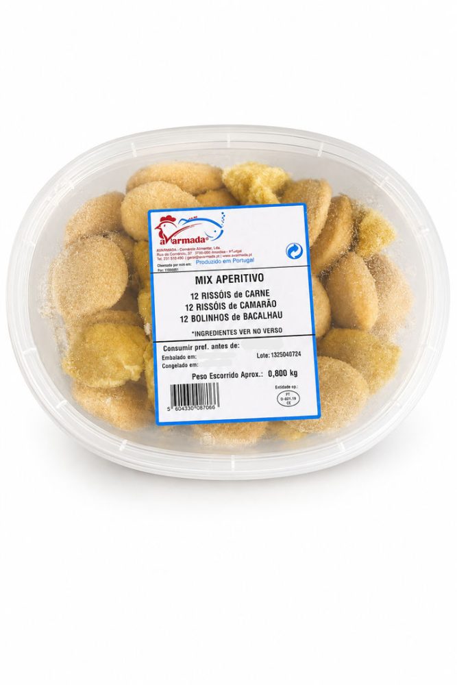 MIX APERITIVO 36un - BOLINHO/CARNE/CAMARÃO E/C