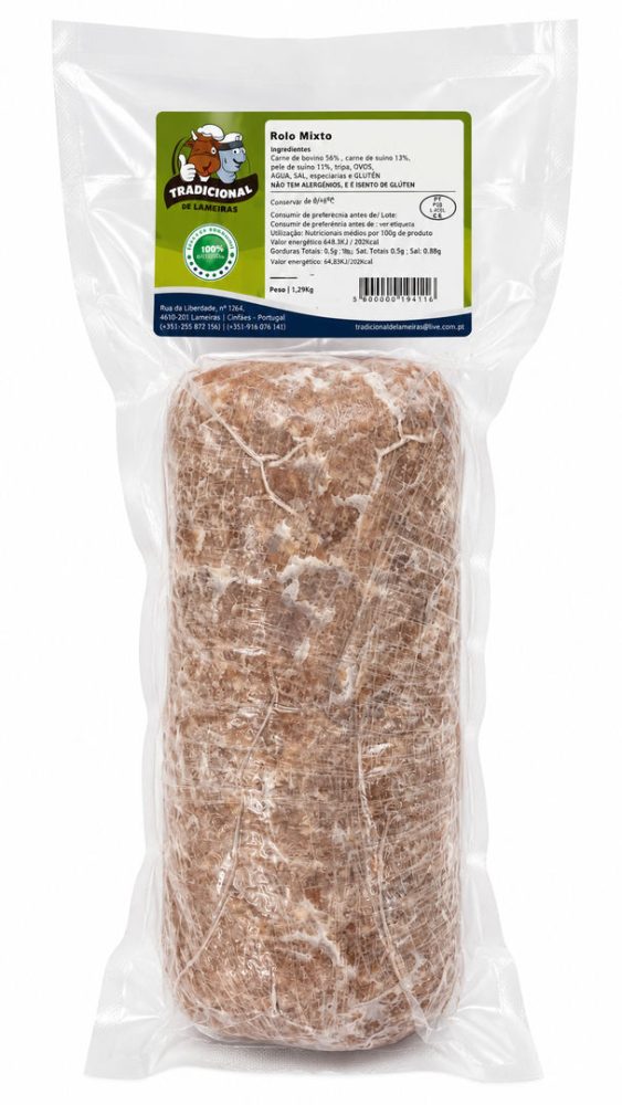 ROLO MISTO DE CARNE BOVINO /QUEIJO /FIAMBRE