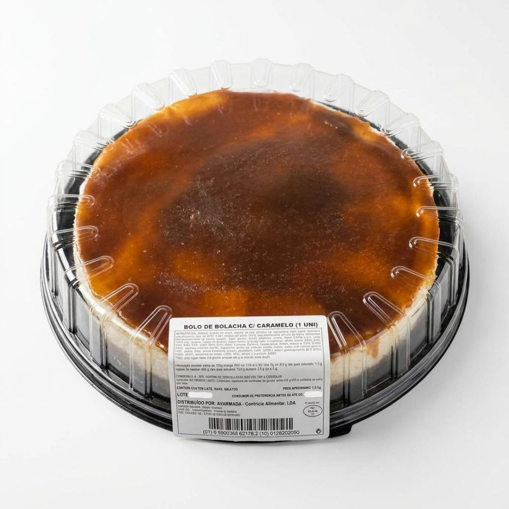 BOLO DE BOLACHA C/ CARAMELO (cx.1un X +-1.5kg)