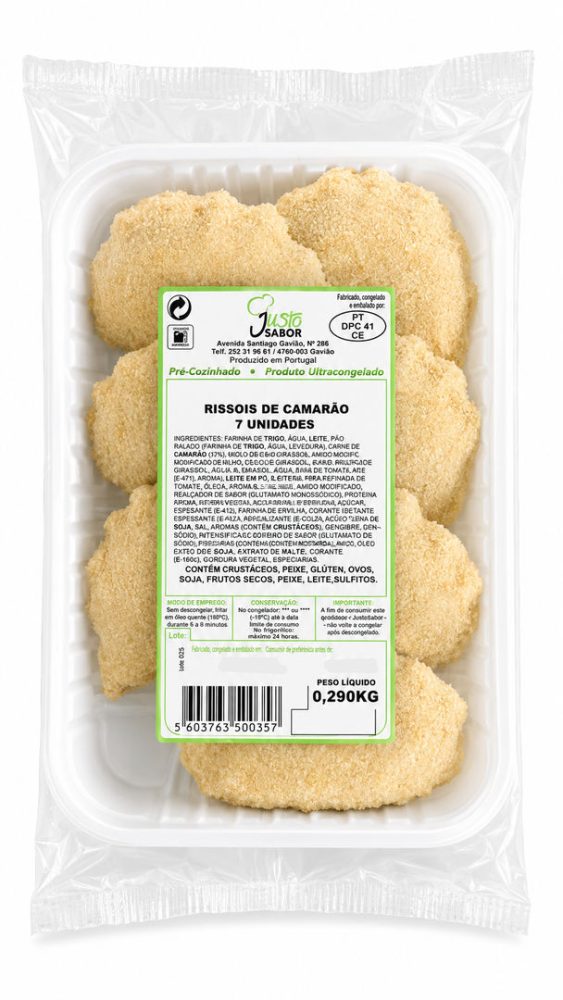 RISSOIS CAMARAO (cx.9cov X 7un) JUSTOSABOR