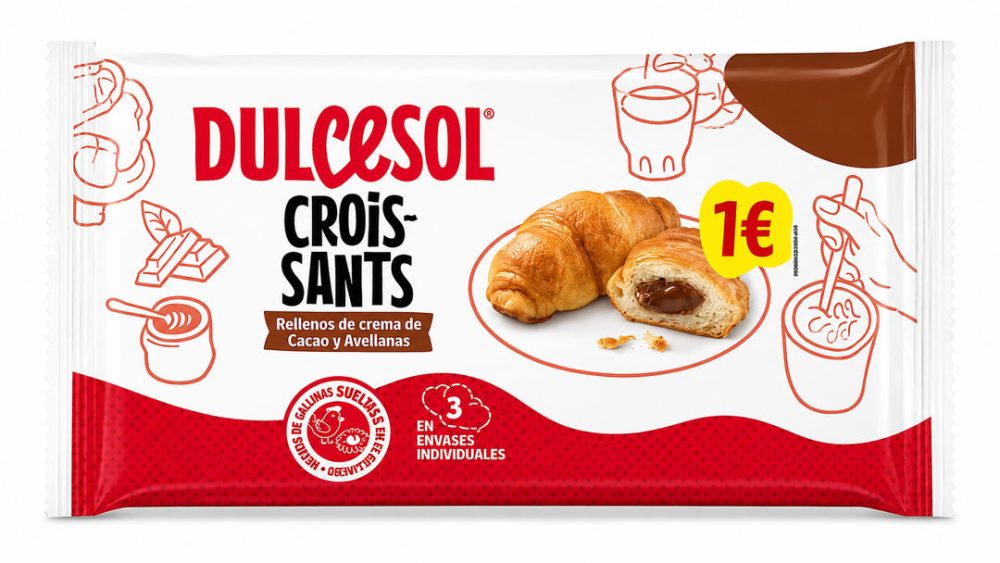 EURO CROISSANT CHOCO (cx.14X135gr) DULCESOL