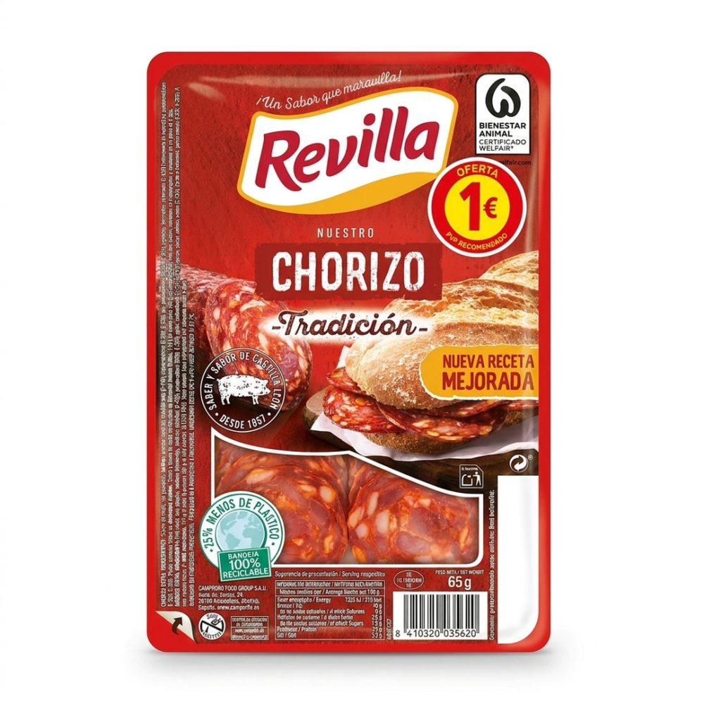 CHOURIÇO REVILHA TRAD. FATIADO (CX:17x65GR)