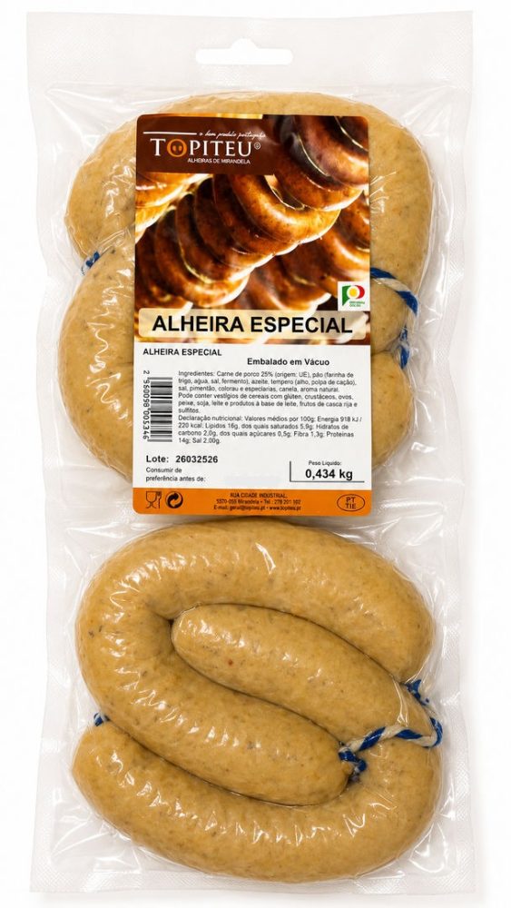 ALHEIRA ESPECIAL 2X2 VACUO (cx.+-3kg) - TOPITEU