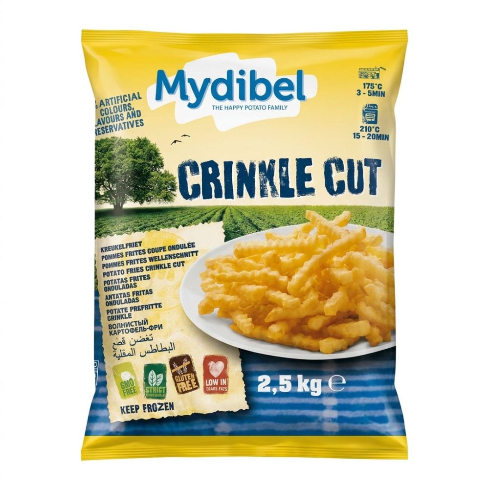 BATATA PRE-FRITA 12x12 CRINKLE ONDULADA SC
