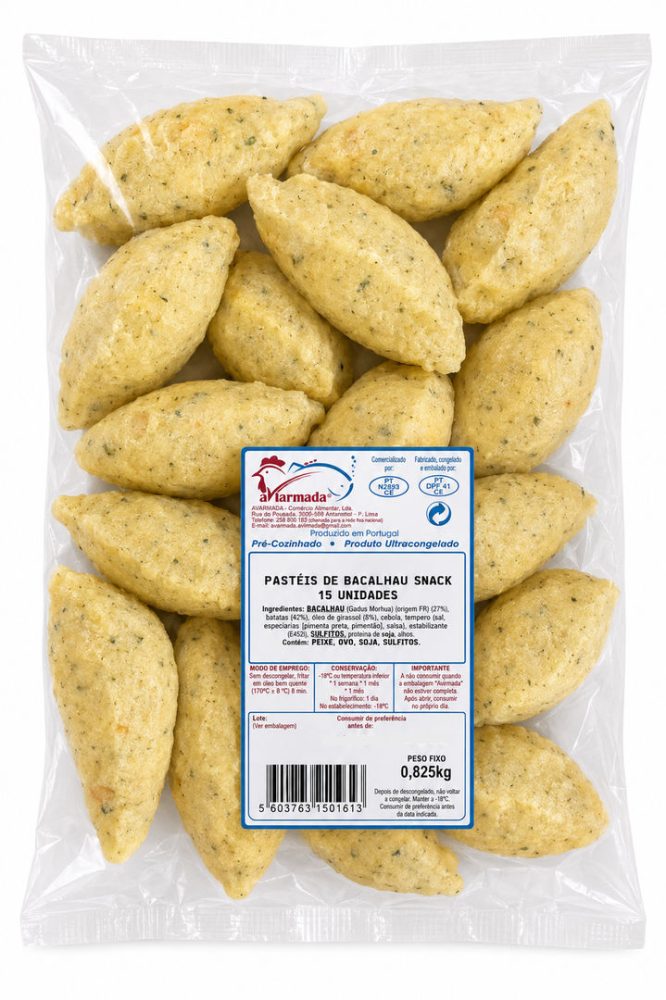 PASTEIS BACALHAU SNACK (cx.6sc X 15un) -