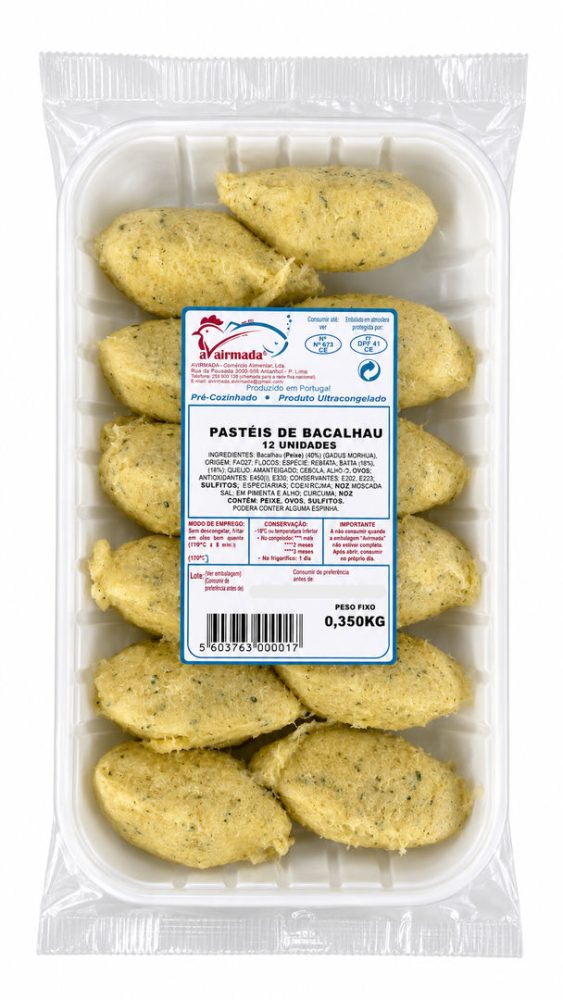 PASTEIS BACALHAU MEDIOS (cx:10cov X 12un) -