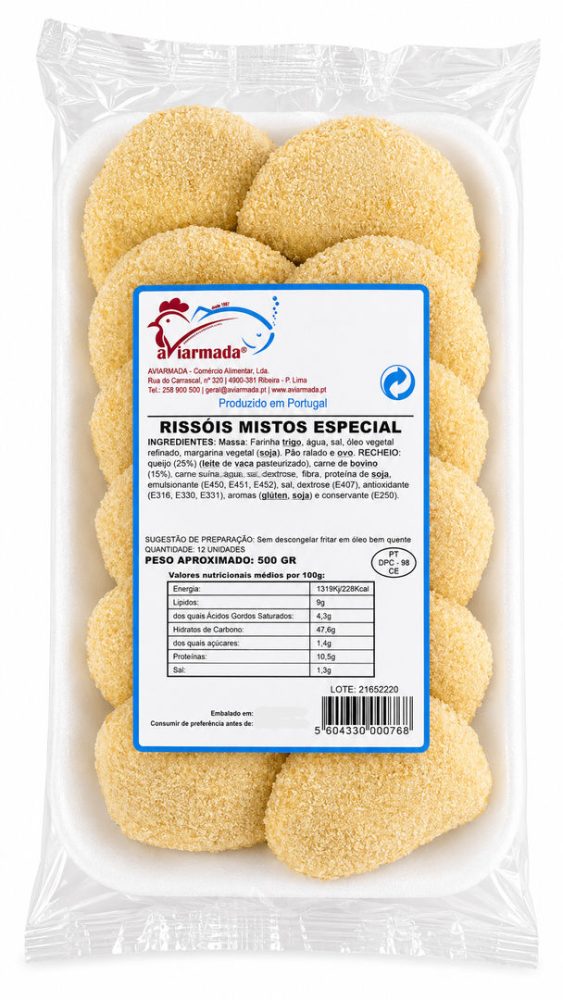 RISSOIS MISTOS ESPECIAL(cx.6 cov) AVIARMADA